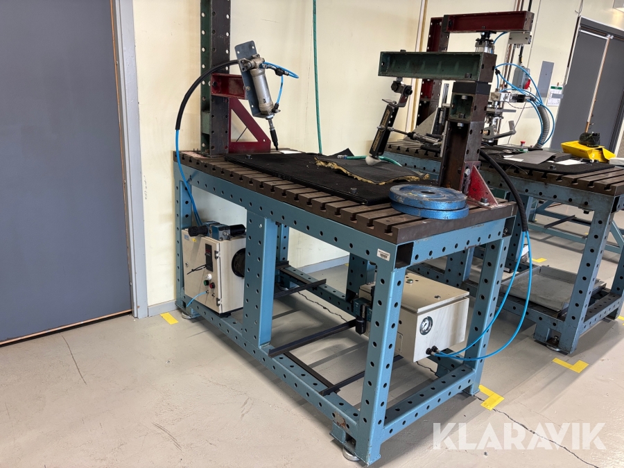Testrigg på Svetsbord med styrskåp