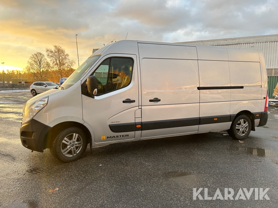 Skåpbil Renault Master lång, sidodörrar på skåp