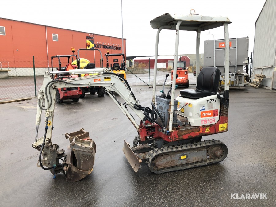 Minigrävare Takeuchi TB108 / 3 skopor