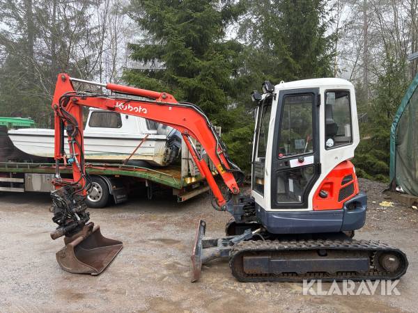 Grävmaskin Kubota U35-3a2 med tiltrotator