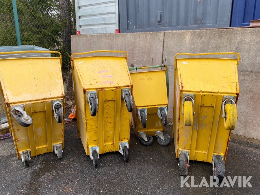 Avfallsvagnar 4 st