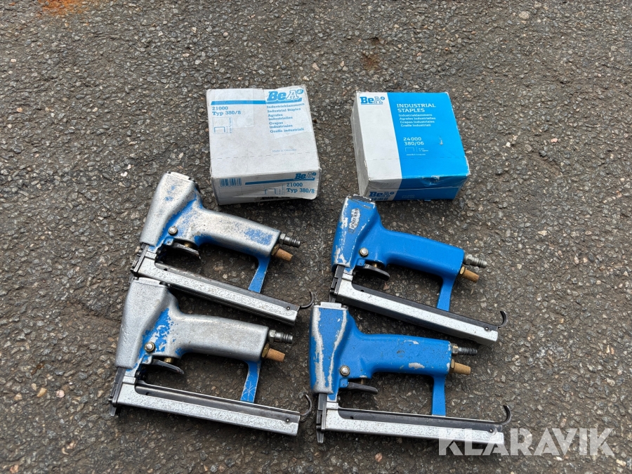 Häftpistoler Josef Kihlberg 20A 4st + 2 lådor stift