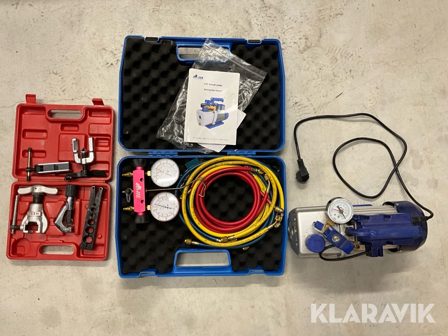 Vakuumpump Blue VAC med manometerställ