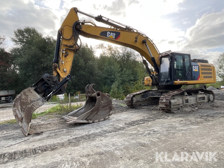 Grävmaskin CAT 340F maskinstyrning 3D och redskap