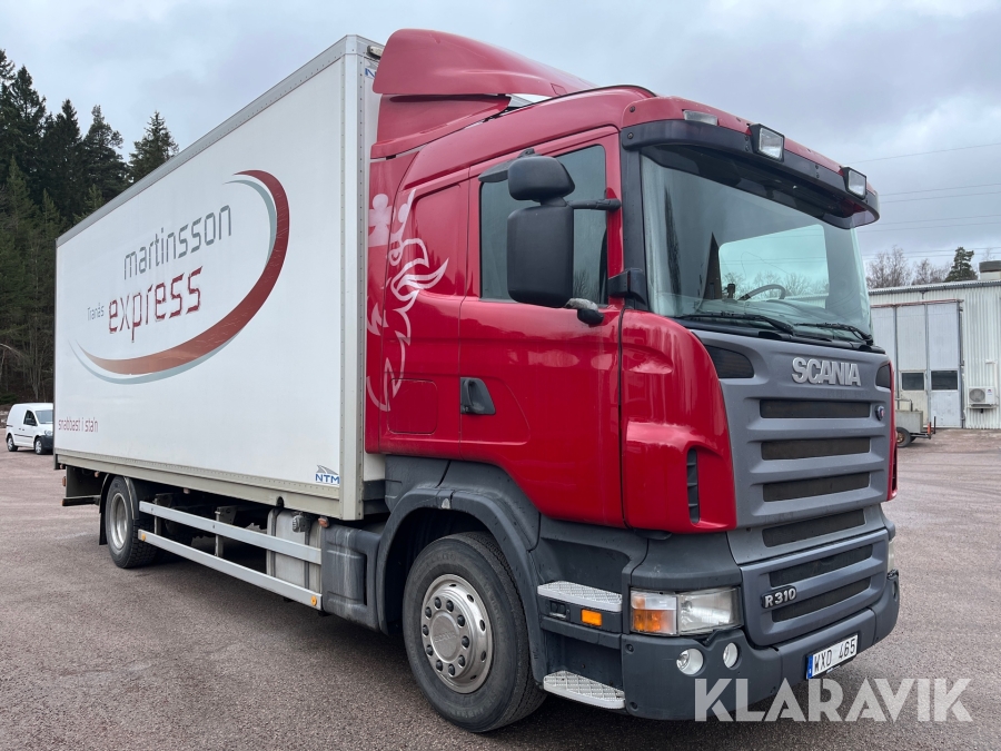 Skåpbil Scania R310, Tranås, Klaravik auktioner