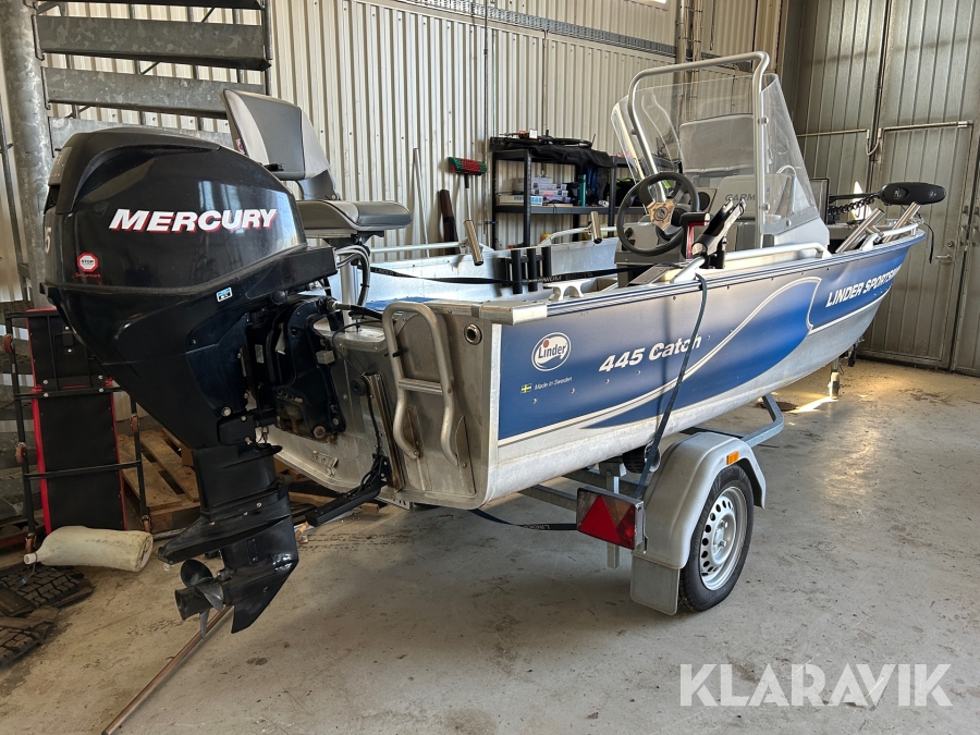Båt Linder 445 Catch med motor och vagn 