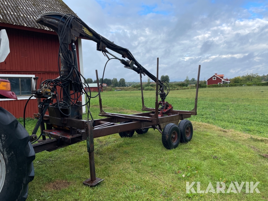 Huggarvagn / Skogsvagn med forslundskran