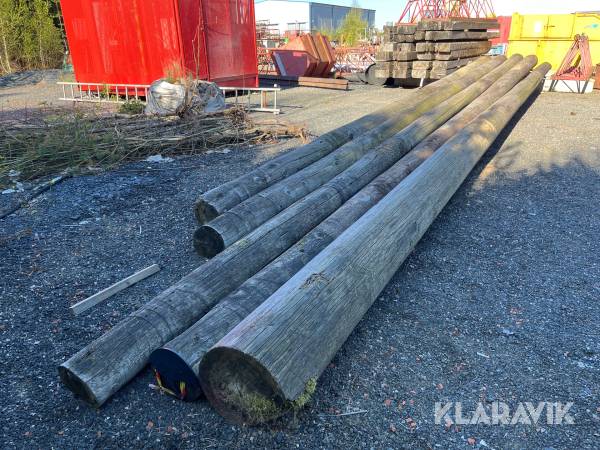 Kraftledningsstolpar 5st 15m