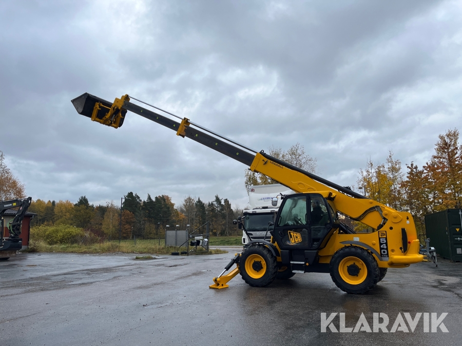 Teleskoplastare JCB 540-170 med skopa och gafflar lyfthöjd: 16,7 m