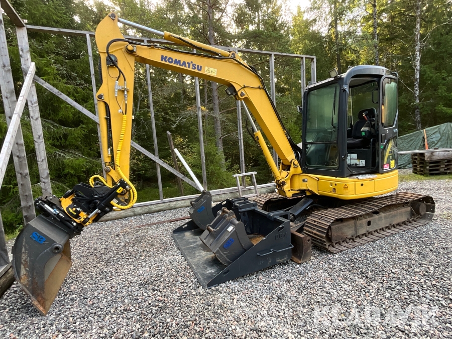 Grävmaskin Komatsu PC 50MR-2 , tiltrotator, 3 skopor + redskapsbärare