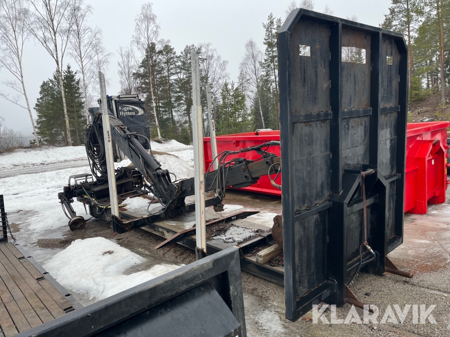 Timmerrede lastväxlare Exte med kran Jonsered 1080ST-96R