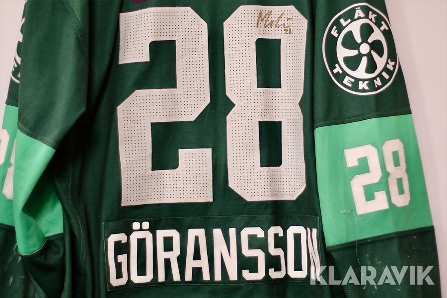 Mattias Göransson #28 i Färjestad BK - använd matchtröja 2022/23