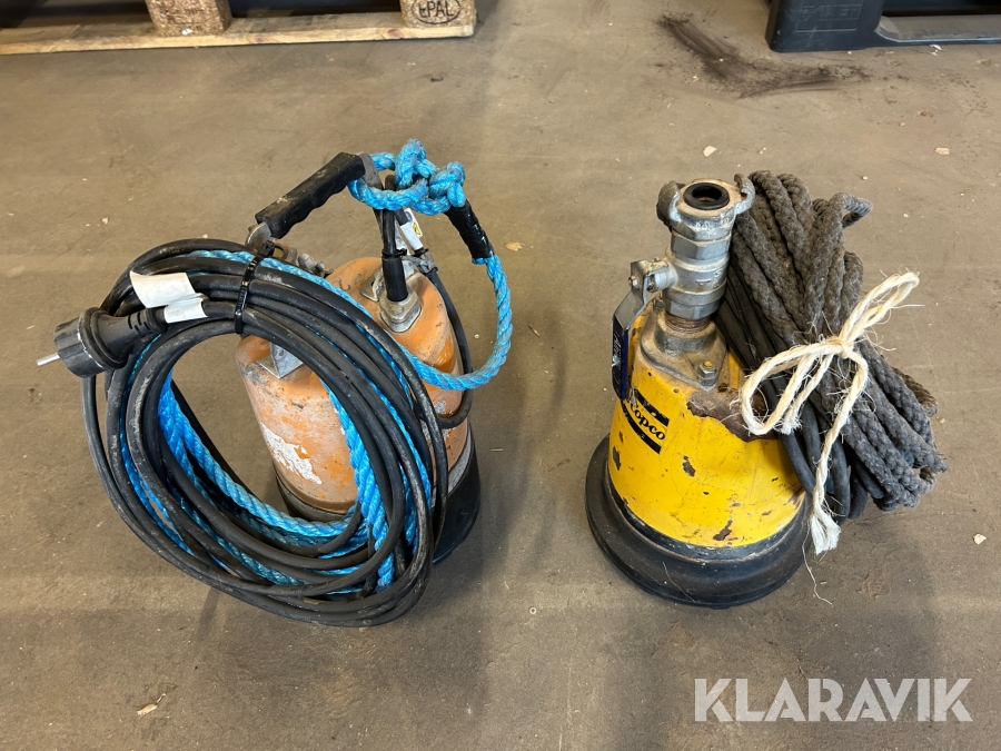 Länspump 2 st TSURUMI / Atlas Copco LSC 1.4S / Weda 04B