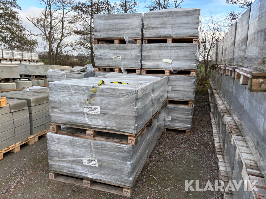 Betongplattor Benders Villa slät fasad 400x400x50 mm 25 pallar