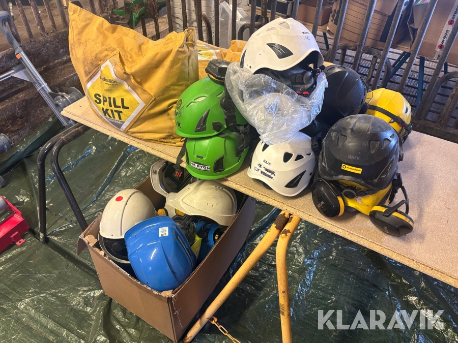 Spillkit + Diverse bygghjälmar