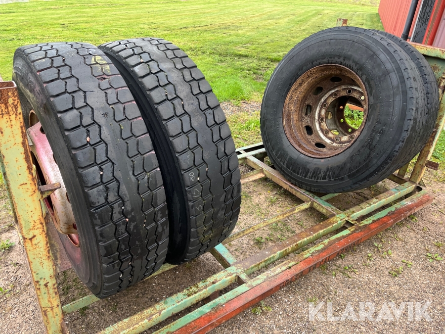 Lastbilshjul Bridgestone & Karo 4st 315/80x22,5