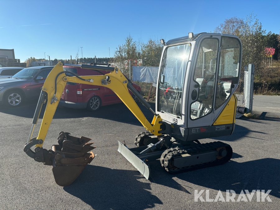 Grävmaskin Wacker Neuson ET16 med redskap