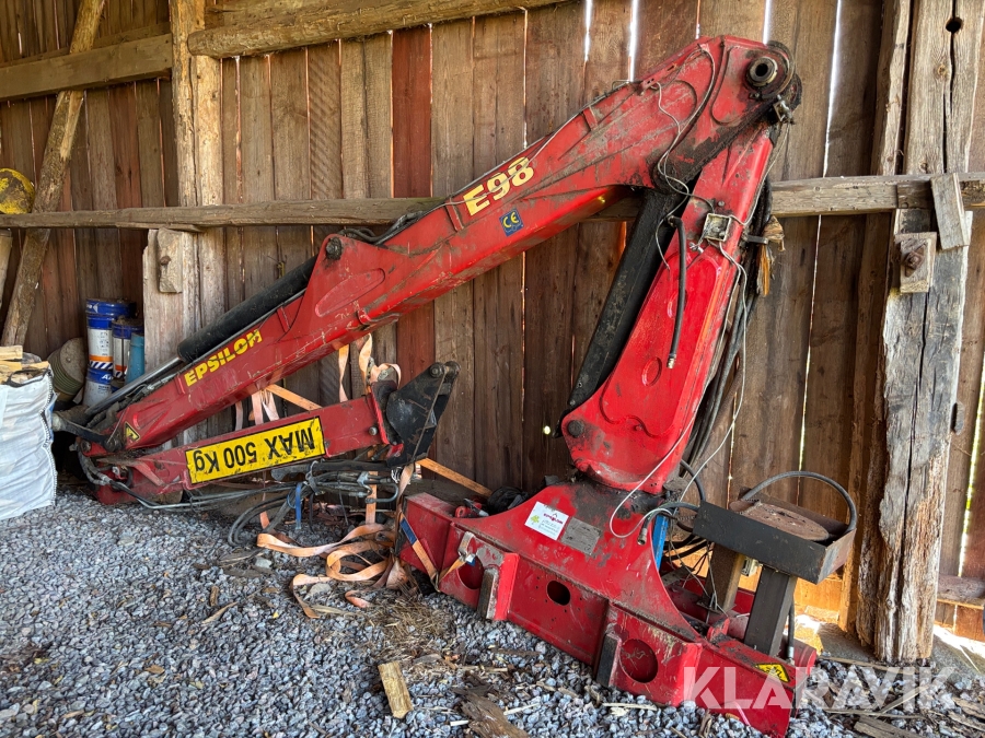 Timmerkran Epsilon E98 med 5 armad grip