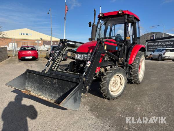 Traktor Jinma 504E frontlastare och grävaggregat
