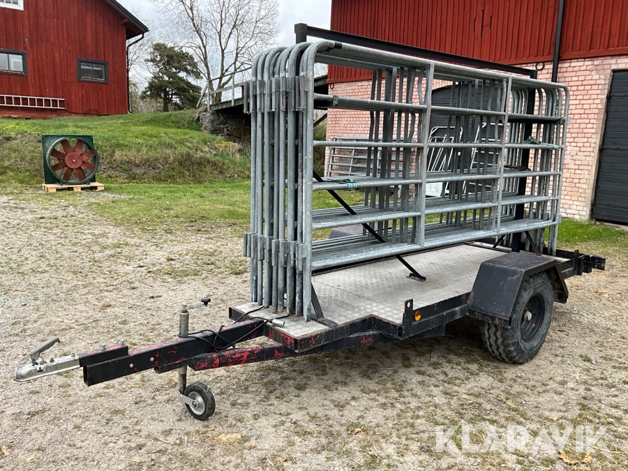 Grindvagn med 12st djurgrindar