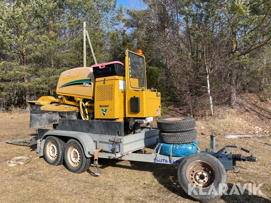 Banddriven Stubbfräs Vermeer SC60 TX med släp