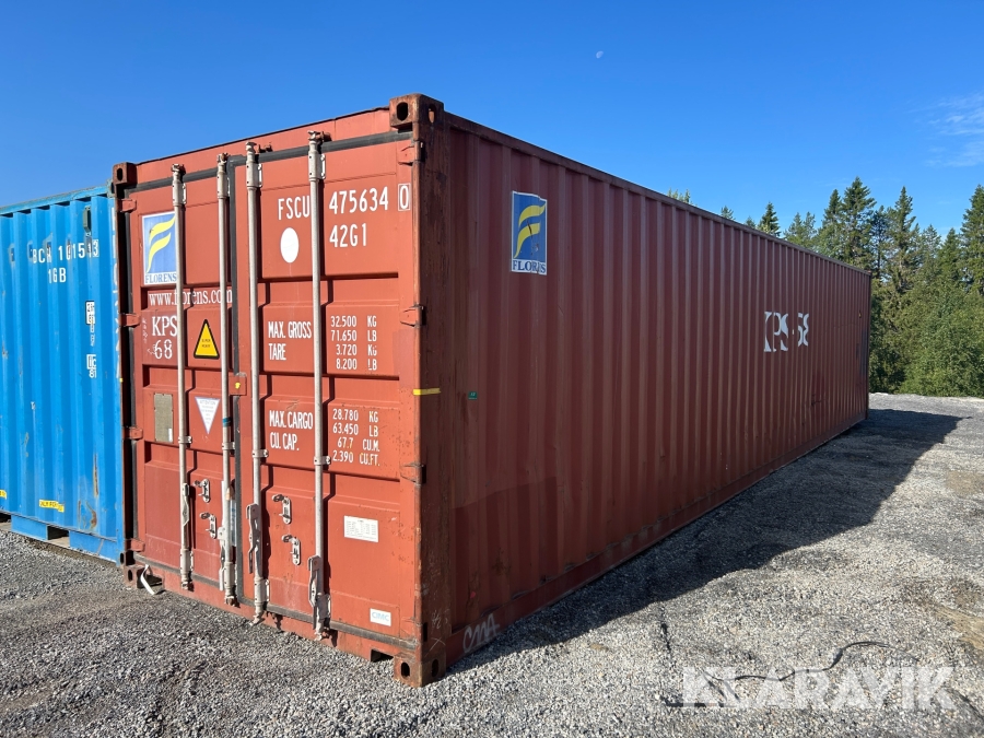 Container 40 fot röd/brun