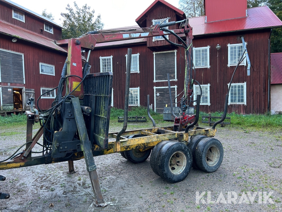 Huggarvagn med kran Nokka Koneet