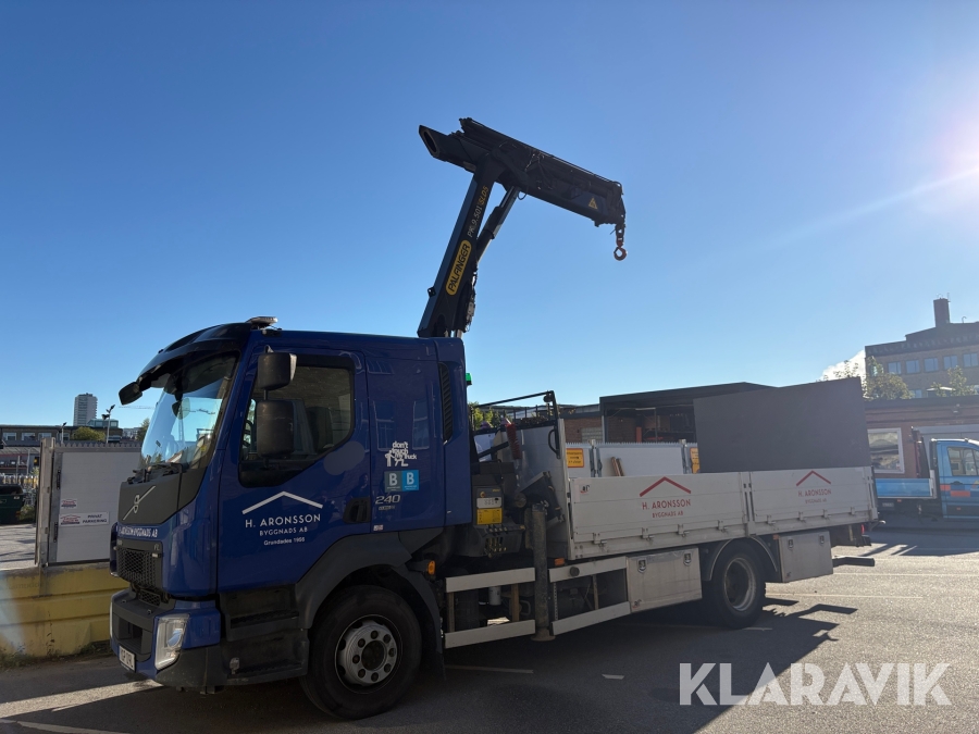 Kranbil Brädgårdsbil Volvo FL 240 Euro 6