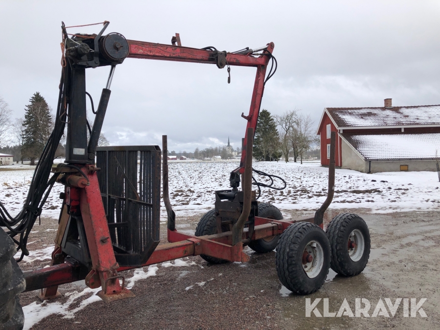 Huggarvagn Patu med kran kesla och grip