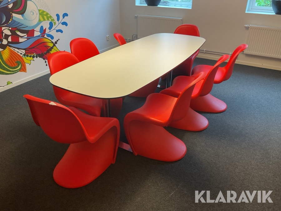 Bord och 8st stolar Vitra Verner Panton