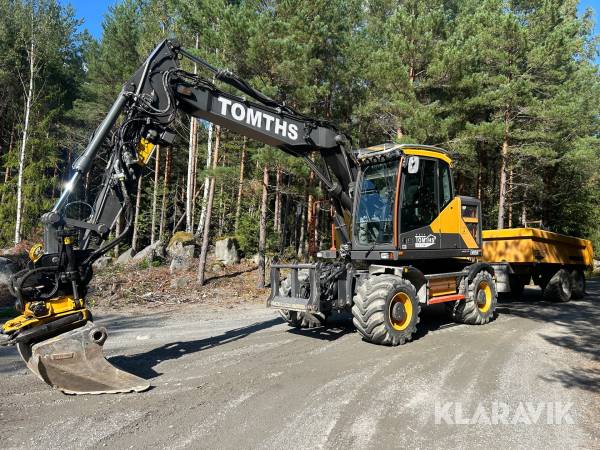 Hjulgrävare Volvo EWR150E med grävsystem