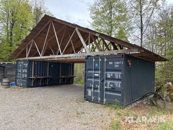 Container 20 fot med tak 2st