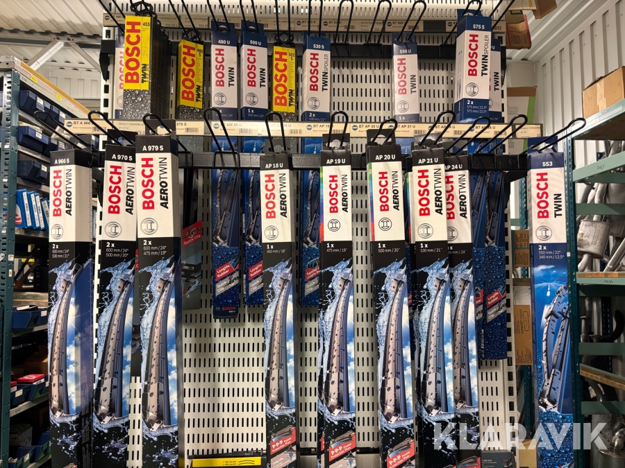 Parti med torkarblad Bosch olika modeller