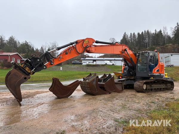 Grävmaskin Doosan DX235LCR-5  Engcon EC-Oil S70 - MOBA 3d