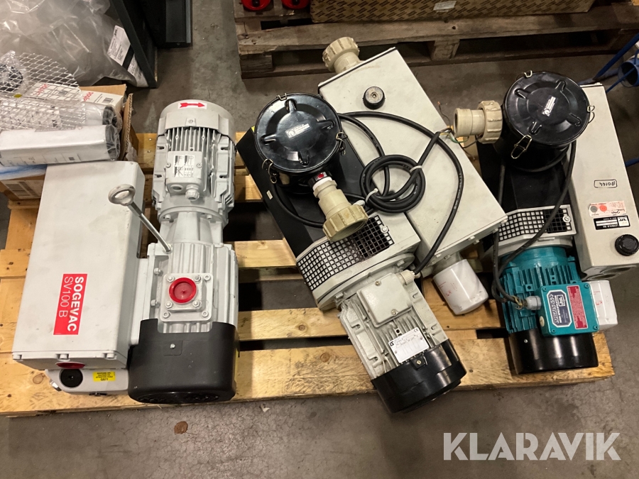 Vakuumpumpar / vakuumkompressorer 3st