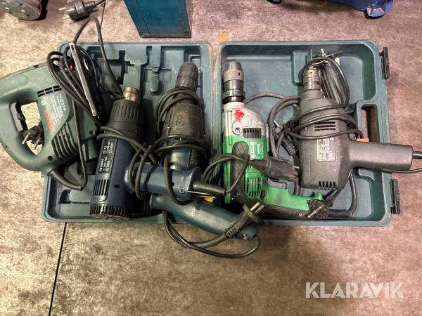 Sticksåg, borrmaskiner, värmepistol