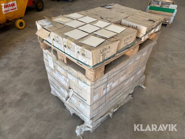 Kakel Vitra Vit 15x15cm - Totalt 99 förpackningar