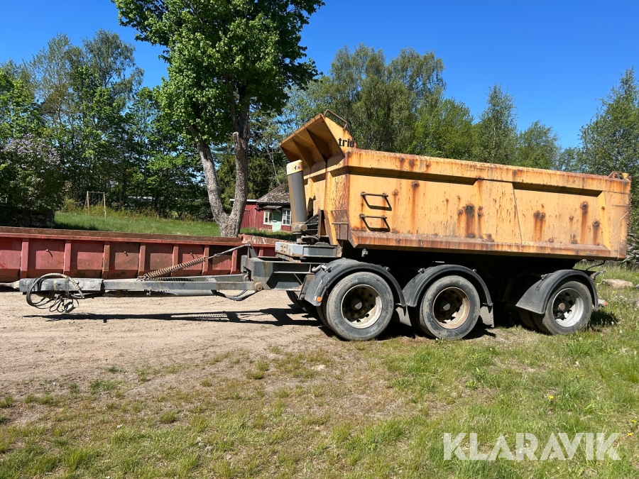 Tippsläp / Triosläp Triolift nybesiktigad