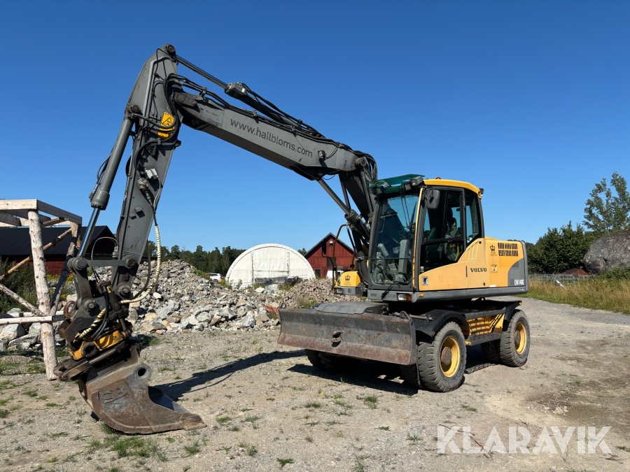 Hjulgrävare Volvo EW140C med Engcon tiltrotator 2010