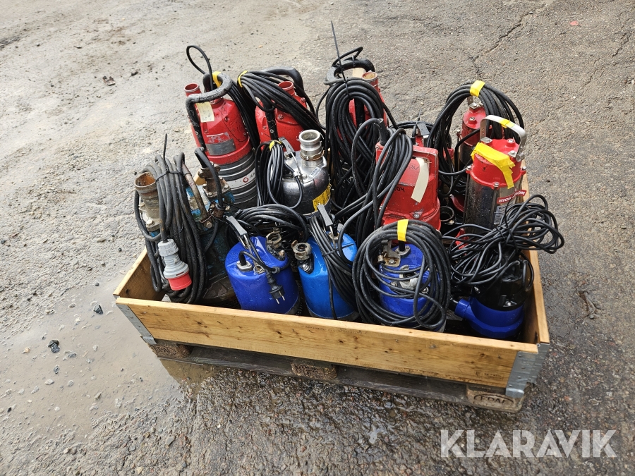 Pumpar Grindex, Tsurumi, Robota, Byggström m.fl.