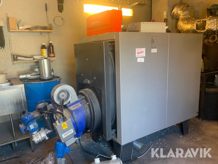 Komplett pelletspanna med 13m3 silo