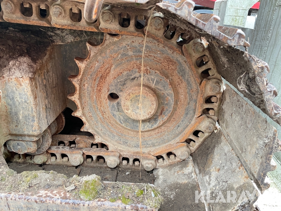 Grävmaskin Åkerman H7B med maskintrailer