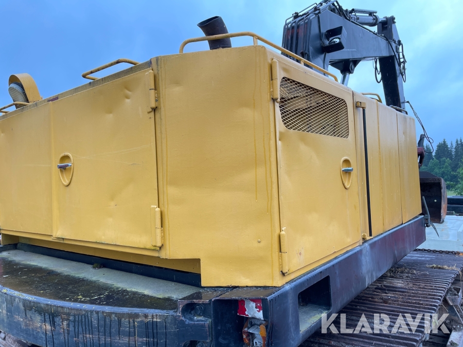 Grävmaskin Åkerman H7B med maskintrailer