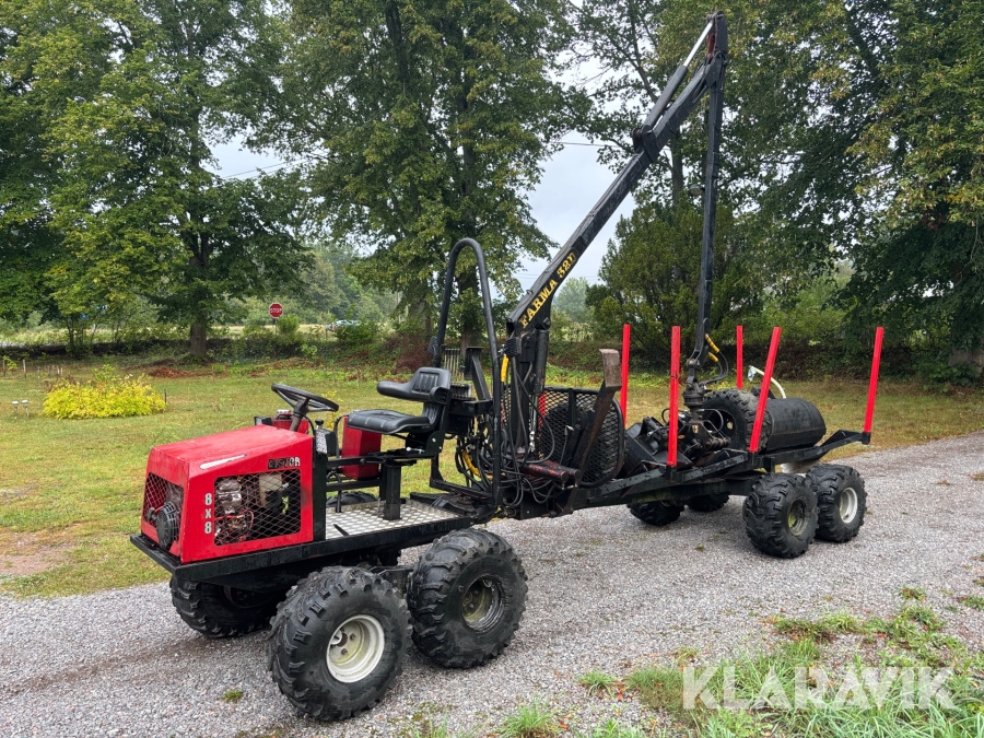 Miniskotare Alstor 8X8 med 5.2m kran och redskap