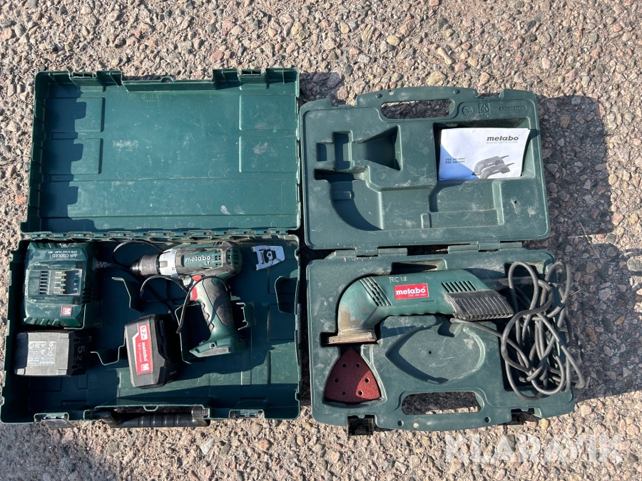 Skruvdragare 1st och Slipmaskin 1st Metabo BS18 LT / DSE 300 Intec