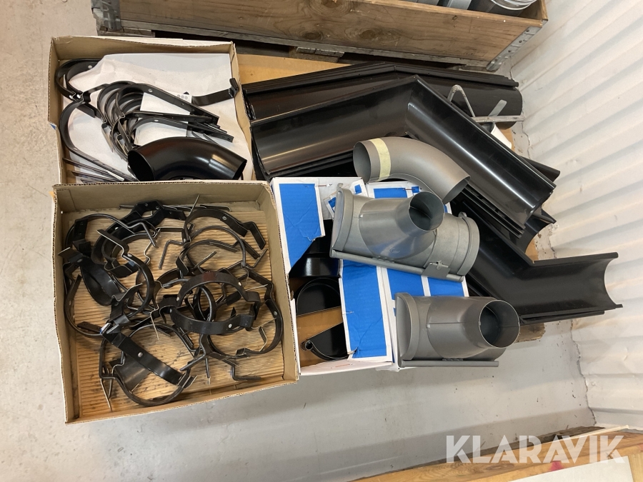 Diverse delar till hängrännor Lindab