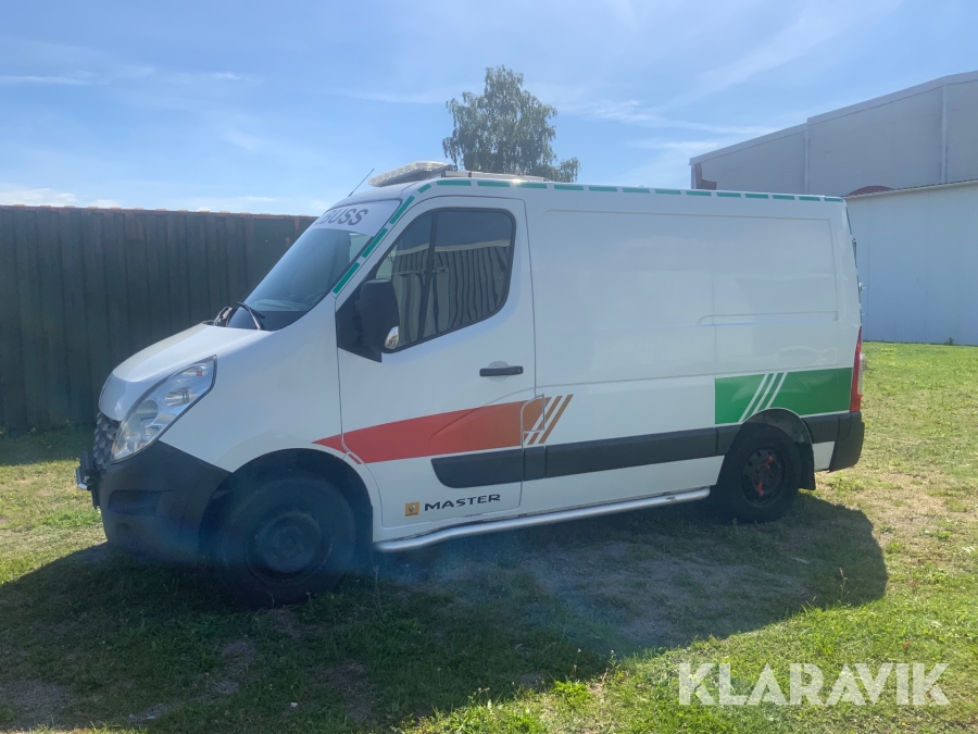 Skåpbil Renault Master utrustad med spolutrustning