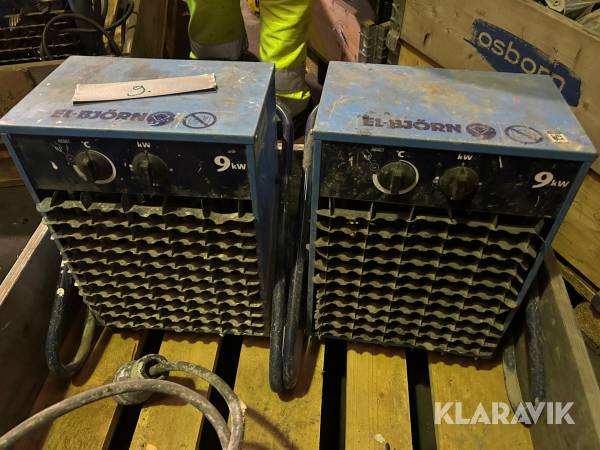 Värmefläktar El-Björn 9 kW 2 st
