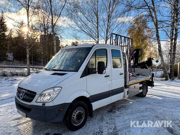 Flakbil med hiabkran Mercedes-Benz Sprinter 516 CDI, 163HK