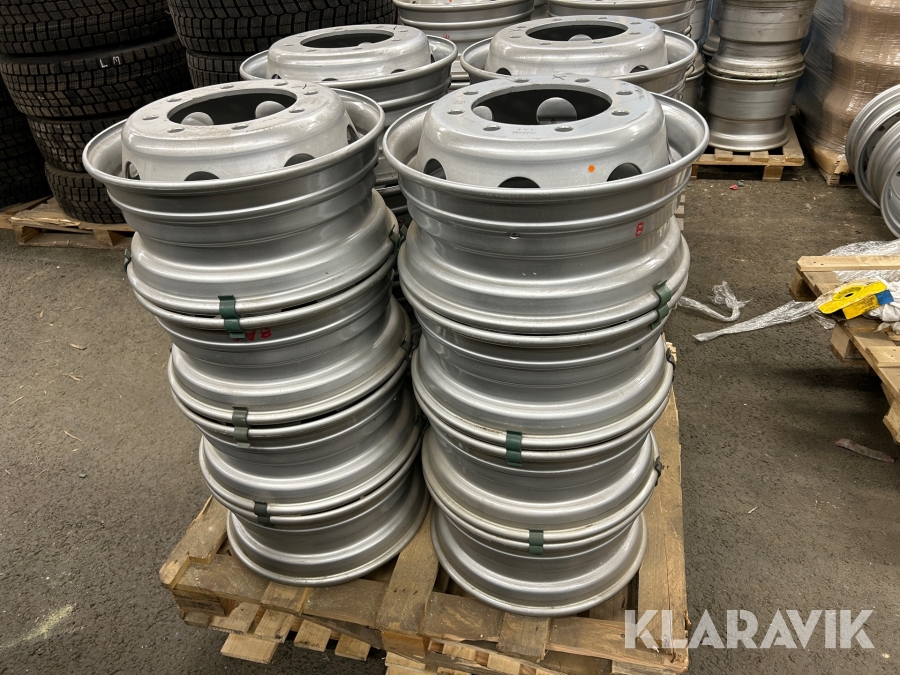 Lastbilsfälgar Stål 7,50x19,5 16 st